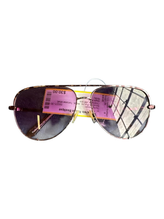 Quay Brown & Purple Metal Tortoise shell Oversize Sunglasses Brown & Purple