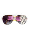 Quay Brown & Purple Metal Tortoise shell Oversize Sunglasses Brown & Purple