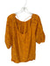 Zara Size S Mustard Yellow Cotton Long Balloon Sleeve Eyelet Low Back Dress Mustard Yellow / S
