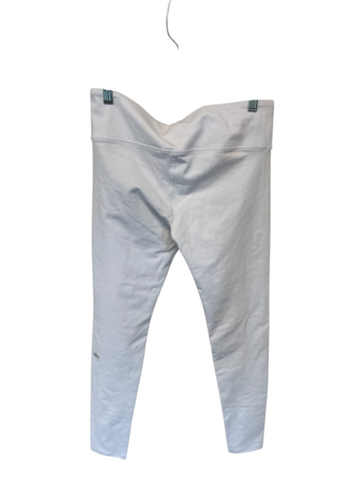 Alo Yoga Size L White Nylon Blend Waist Band Athletic Leggings White / L