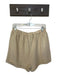 Tuckernuck Size L Tan Rayon & Cotton High Waist Roll  Up  Cuffs Pockets Shorts Tan / L