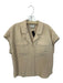 Tuckernuck Size M Tan Rayon & Polyester Collar V Neck Front Pockets Top Tan / M
