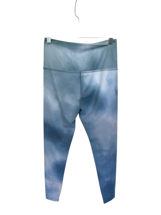 Beyond Yoga Size L Blue & White Multi Polyester & Spandex High Waist Leggings Blue & White Multi / L
