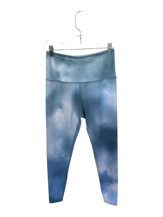 Beyond Yoga Size L Blue & White Multi Polyester & Spandex High Waist Leggings Blue & White Multi / L