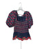 Damson Madder Size 12 Navy & Red Cotton Cherry Print smocked Short Set Short Set Navy & Red / 12