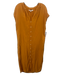 XiRENA Size XS Yellow Orange Cotton Short Cap Sleeve Button Front Midi Dress Yellow Orange / XS