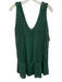 Celandine Size S Dark Green Cotton & Viscose Knit Sleeveless Ruffle Hem Top Dark Green / S
