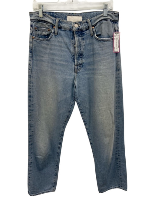 Mother Size 29 Light Wash Cotton Denim High Rise Straight Leg Faded Jeans Light Wash / 29