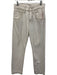 Frame Size 27 White Cotton Denim Contrast Stitch High Rise Straight Leg Jeans White / 27