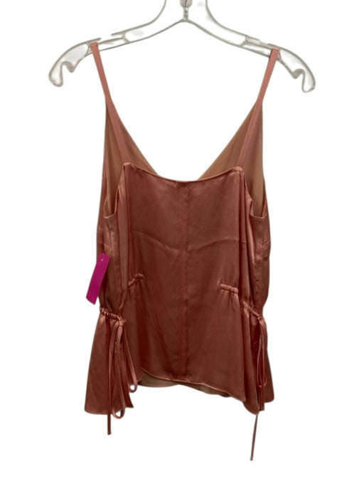Derek Lam 10 Crosby Size xs / 2 Peach Pink Viscose Spaghetti Strap V Neck Top Peach Pink / xs / 2