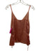 Derek Lam 10 Crosby Size xs / 2 Peach Pink Viscose Spaghetti Strap V Neck Top Peach Pink / xs / 2