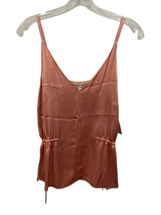 Derek Lam 10 Crosby Size xs / 2 Peach Pink Viscose Spaghetti Strap V Neck Top Peach Pink / xs / 2