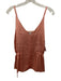 Derek Lam 10 Crosby Size xs / 2 Peach Pink Viscose Spaghetti Strap V Neck Top Peach Pink / xs / 2