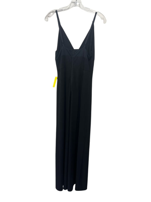 Alice + Olivia Air Size 8 Black Polyester Blend Spaghetti Strap Mesh Panel Dress Black / 8