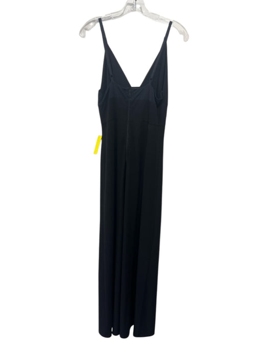 Alice + Olivia Air Size 8 Black Polyester Blend Spaghetti Strap Mesh Panel Dress Black / 8