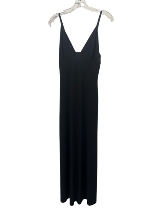 Alice + Olivia Air Size 8 Black Polyester Blend Spaghetti Strap Mesh Panel Dress Black / 8