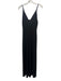 Alice + Olivia Air Size 8 Black Polyester Blend Spaghetti Strap Mesh Panel Dress Black / 8