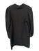 Samsoe Samsoe Size M Black Polyester Long Sleeve Textured Collar Dress Black / M