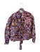 Chufy Size M/L purple & pink Cotton Quilted Abstract Belted Coat purple & pink / M/L