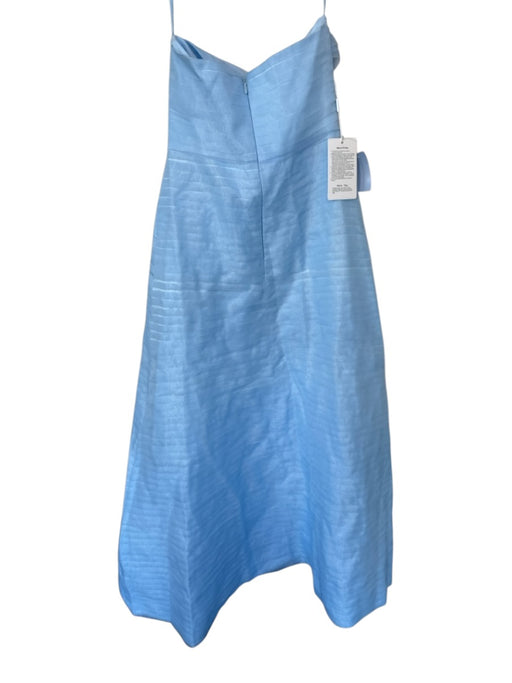 Size 8 Baby Blue Polyester Strapless Pleated Back Zip Gown Baby Blue / 8