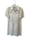 S'edge Size S White Cotton Short Sleeve Lace Slip Incl Button Down Dress White / S