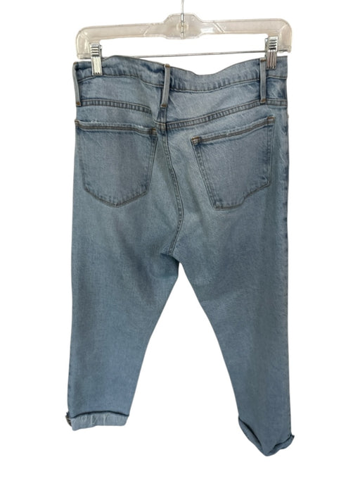 Frame Size 29 Light Wash Cotton Blend Low Rise Patchwork Cuffed Jeans Light Wash / 29