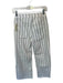 Frame Size 27 Gray & White Cotton Blend High Waist Wide Leg Striped Jeans Gray & White / 27