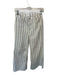 Frame Size 27 Gray & White Cotton Blend High Waist Wide Leg Striped Jeans Gray & White / 27