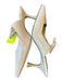 Larroude Shoe Size 8 nude Patent Leather Stiletto Buckle Pointed Toe Mules nude / 8