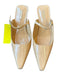 Larroude Shoe Size 8 nude Patent Leather Stiletto Buckle Pointed Toe Mules nude / 8