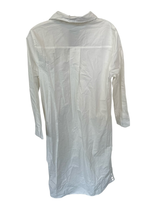 Lalavon Size S White Cotton Long Sleeve Hearts Lace Detail Maxi Dress White / S