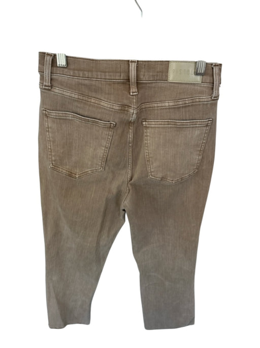 Pistola Size 28 Tan Cotton Blend High Waist Bootcut Raw Hem Jeans Tan / 28