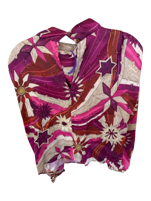 Chufy Size S Purple & Taupe Viscose Long Sleeve Kaleidoscope Top Purple & Taupe / S