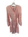 Kobi Halperin Size M Blush Pink Linen & Silk Long Balloon Sleeve Pleated Dress Blush Pink / M