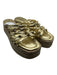 Paloma Barcelo Shoe Size 38 Gold & Tan Leather Platform Espadrille Sandals Gold & Tan / 38