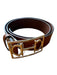 Lilo Brown Leather Horsebit Gold Hardware Wide Belts Brown / 34