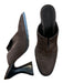 Bottega Veneta Shoe Size 37 Chocolate Brown Suede Chunky Heel Slit Mules Chocolate Brown / 37