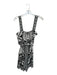 Farm Rio Size S White & Black Cotton Sleeveless Botanical Buttons Belted Romper White & Black / S