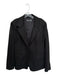 Blank NYC Size L Black Rayon Blend One Button Fringe Blazer Jacket Black / L