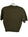 Staud Size L Olive Green Merino Wool Short Sleeve V Neck Elastic Waist Sweater Olive Green / L
