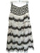 Marie Oliver Size S White, Peach & Green Viscose Back Zip Botanical Tiered Skirt White, Peach & Green / S