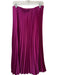 Zara Size M Magenta Polyester Elastic Waist Acordian Pleated Midi Skirt Magenta / M