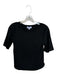 Ripley Rader Size 3/L Black Viscose Blend Short Sleeve Cropped Top Black / 3/L