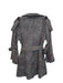 Jayley Size Est M Gray Vegan Leather Buttons Belted Trench Coat Gray / Est M