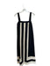 Lalavon Size S Black & Cream Viscose Sleeveless Lines Maxi Dress Black & Cream / S