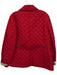 Burberry Brit Size XL Red & Tan Polyester Quilted Button Down Coat Red & Tan / XL