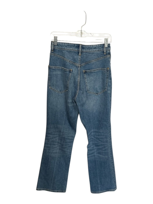 Tory Burch Size 28 Med Dark Wash Cotton High Waist Bootcut Jeans Med Dark Wash / 28