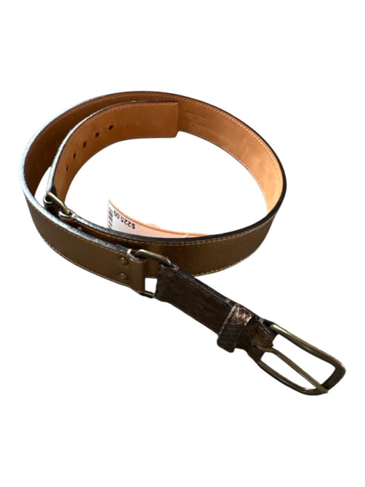 Louis Vuitton Bronze Leather Python Brass Hardware Metallic Belts Bronze / 38
