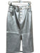 Staud Size 8 Silver Vegan Leather Metallic Slit Midi Skirt Silver / 8