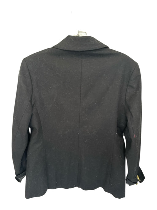 Banana Republic Size 10P Black & Gold Cotton Double Breast Gold Hardware Jacket Black & Gold / 10P